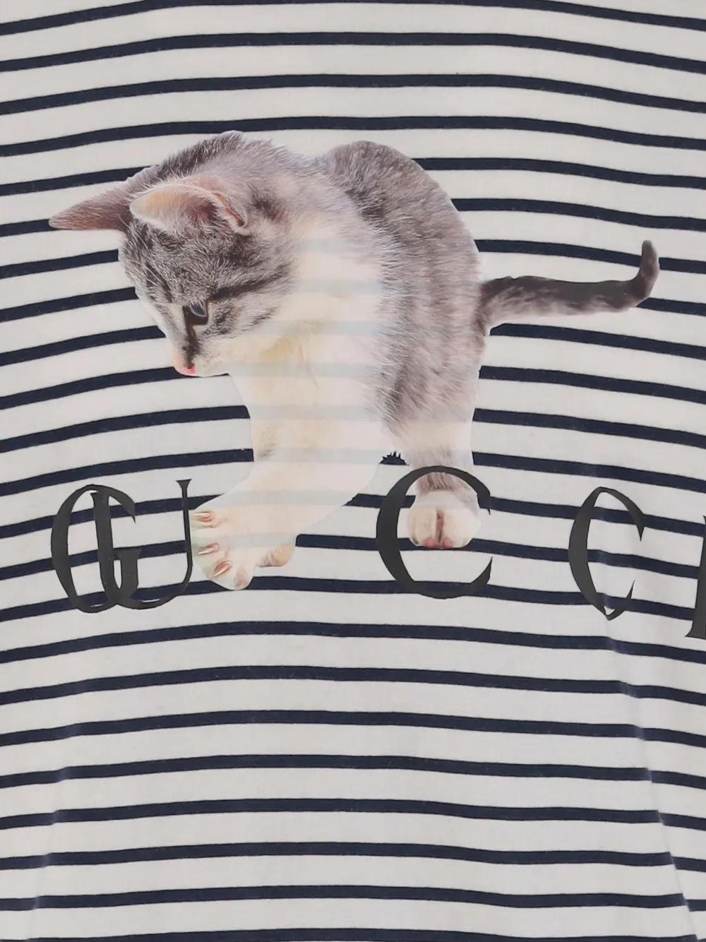 BLACK SCORE STRIPED T-SHIRT