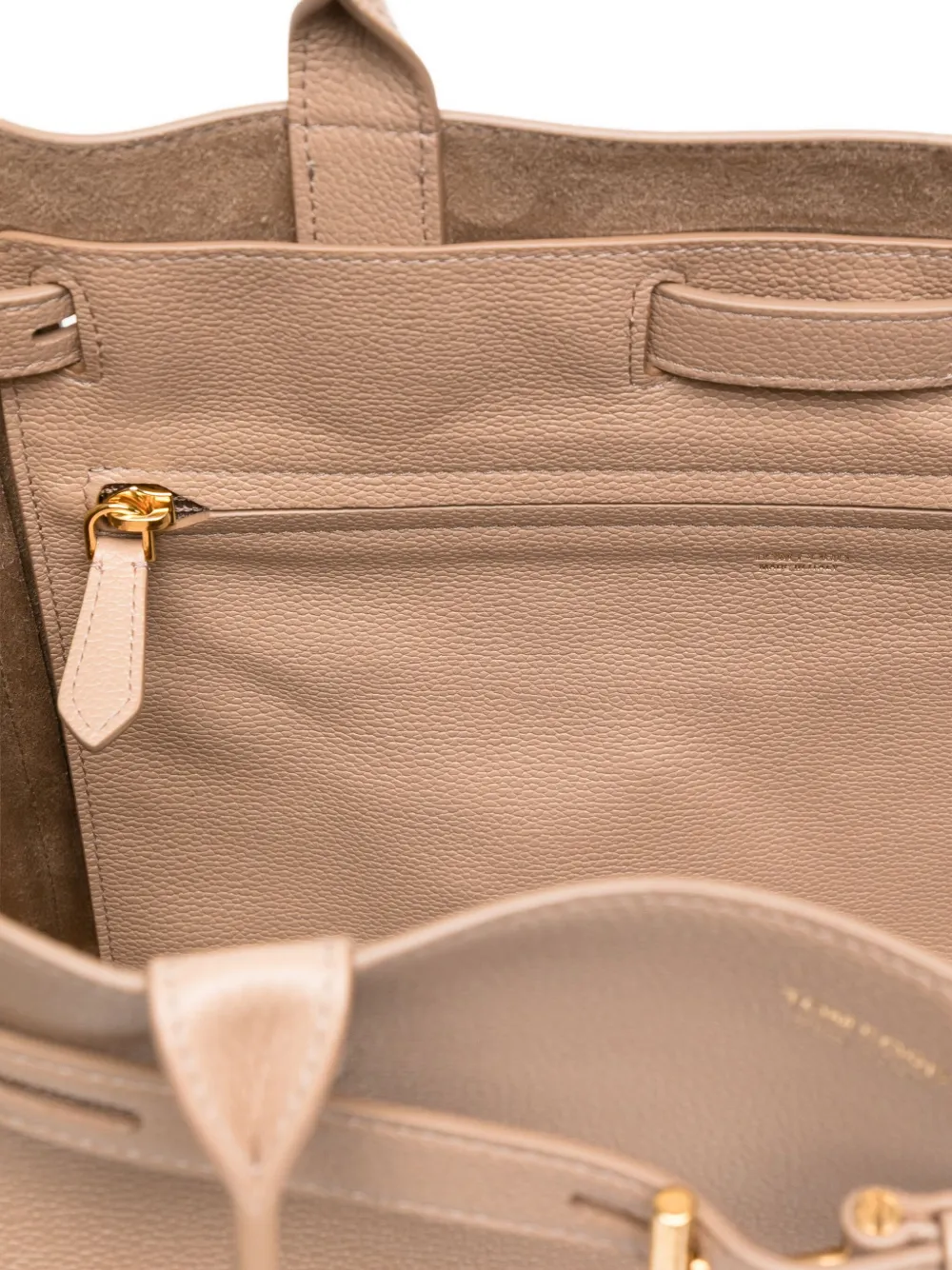 TOM FORD Audrey leren shopper met gespsluiting Beige