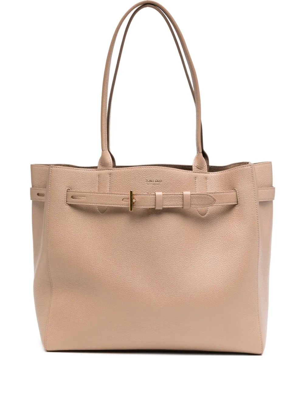 TOM FORD Audrey leren shopper met gespsluiting Beige