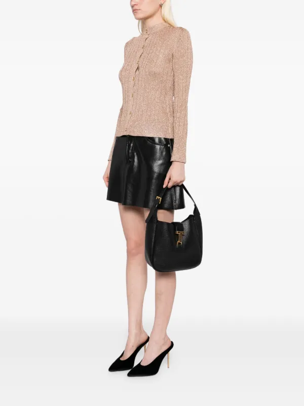 TOM FORD ブラックレザー ショルダーバッグ TOM FORD Tara レザー ショルダーバッグ | ブラック | FARFETCH JP