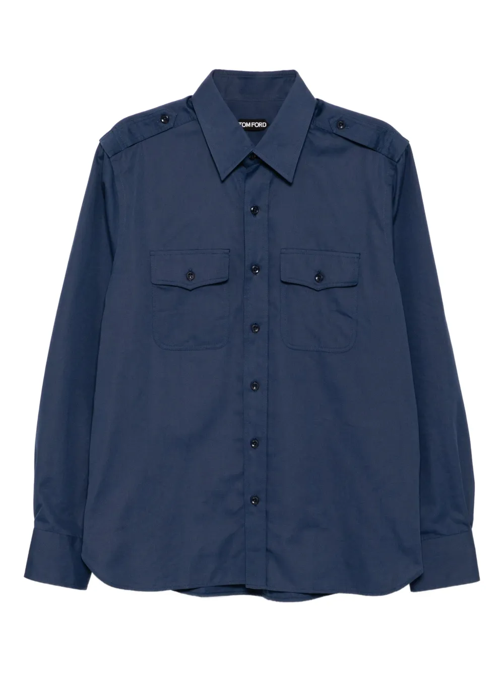 TOM FORD military shirt - ブルー TOM FORD military shirt - ブルー