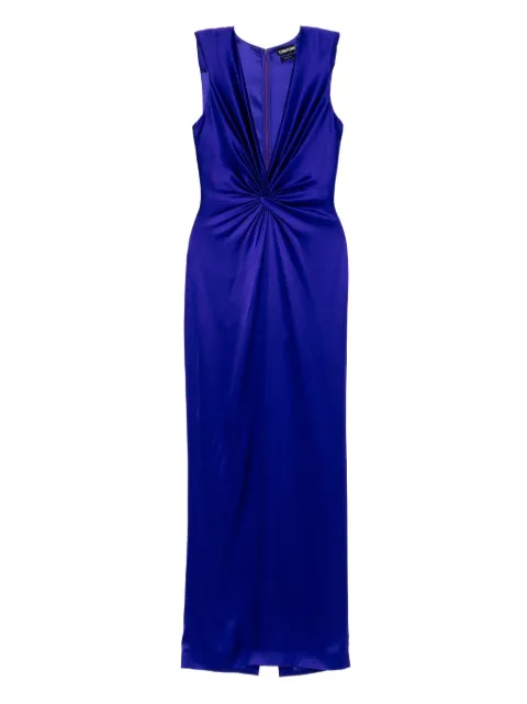 TOM FORD ruched detailing evening dress