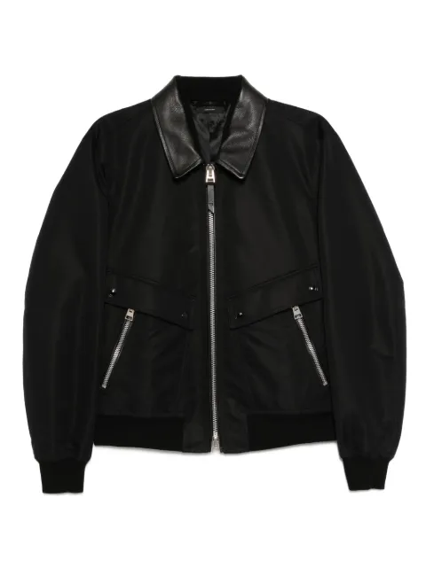 TOM FORD leather collar bomber