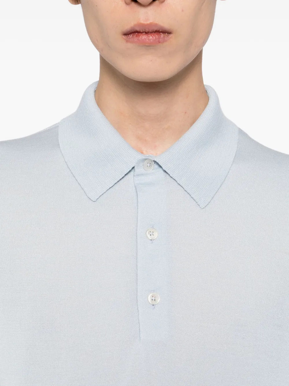 TOM FORD Gebreid poloshirt Blauw