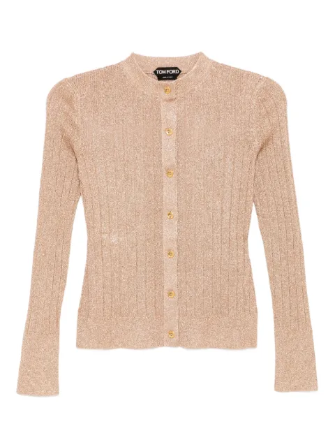 TOM FORD metallic-threading cardigan
