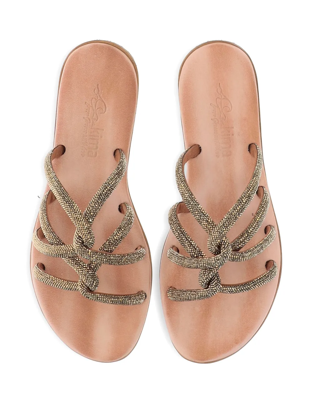 Kimaï rhinestone-embellished sandals Brown