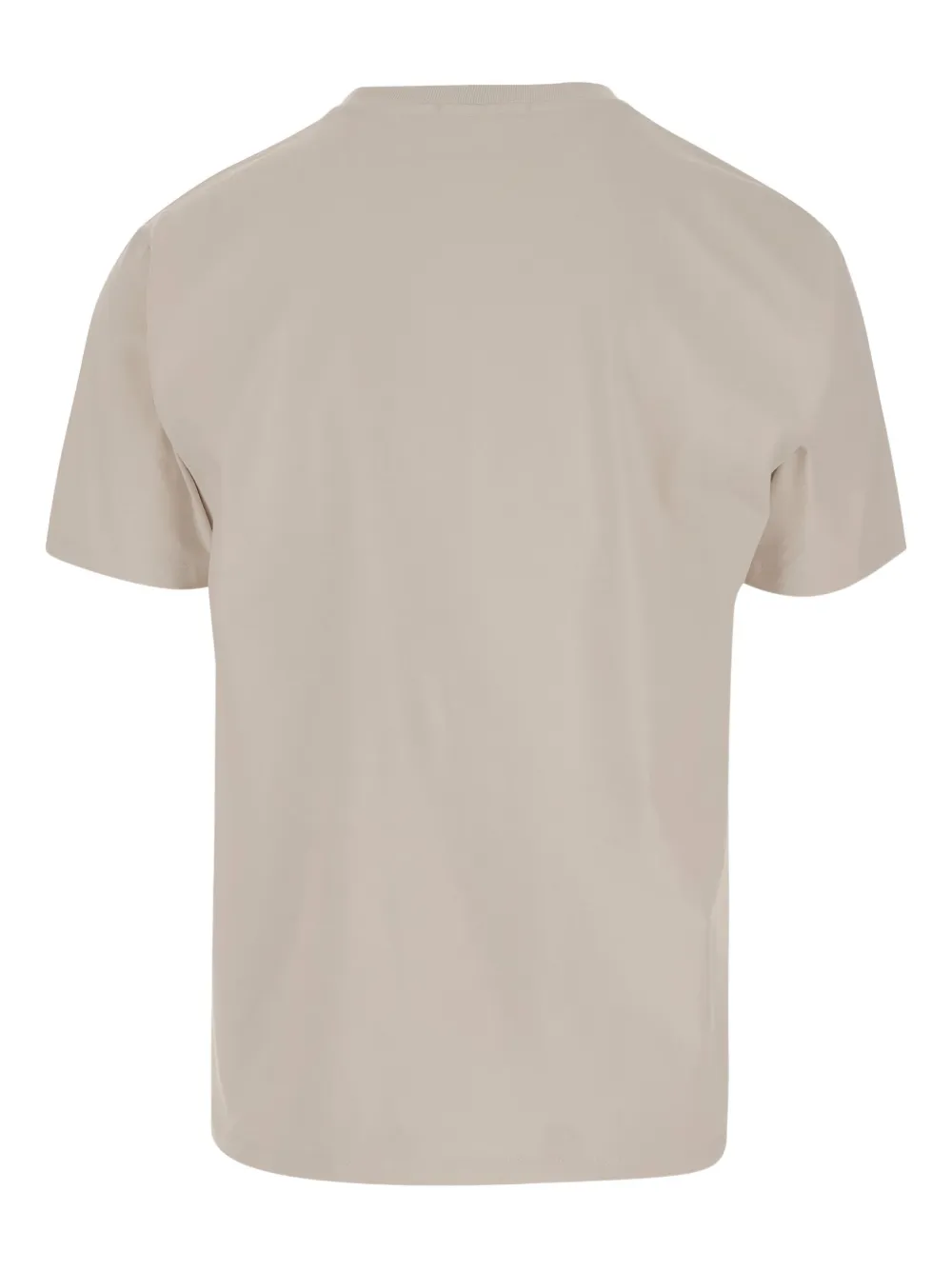 Black Score printed cotton T-shirt - Beige