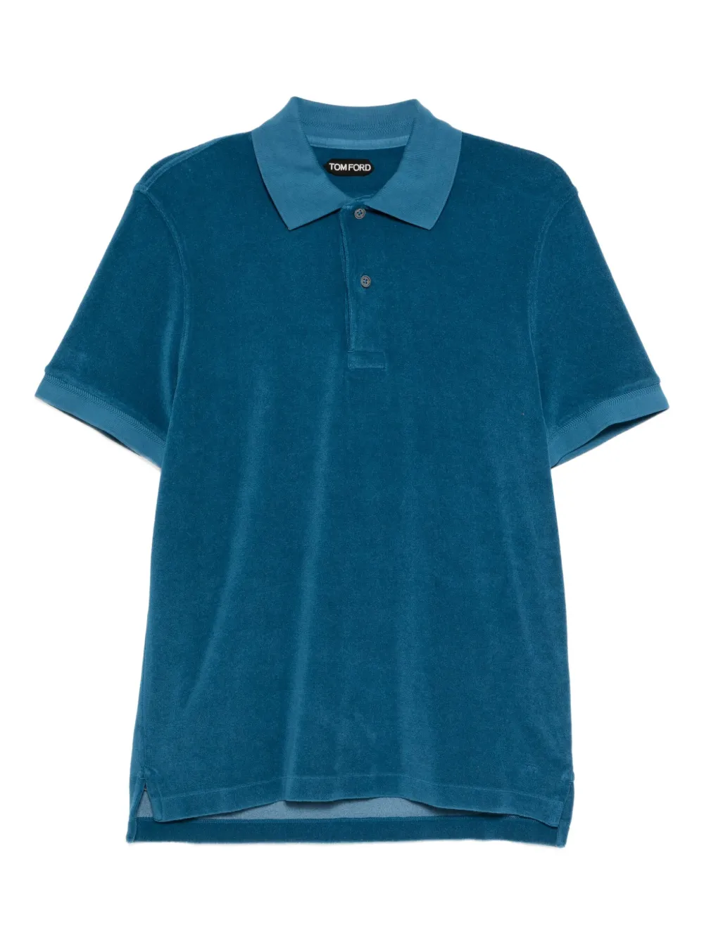 TOM FORD Badstof poloshirt Blauw