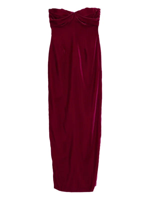 Tom Ford Draped-detail Dress in Purple