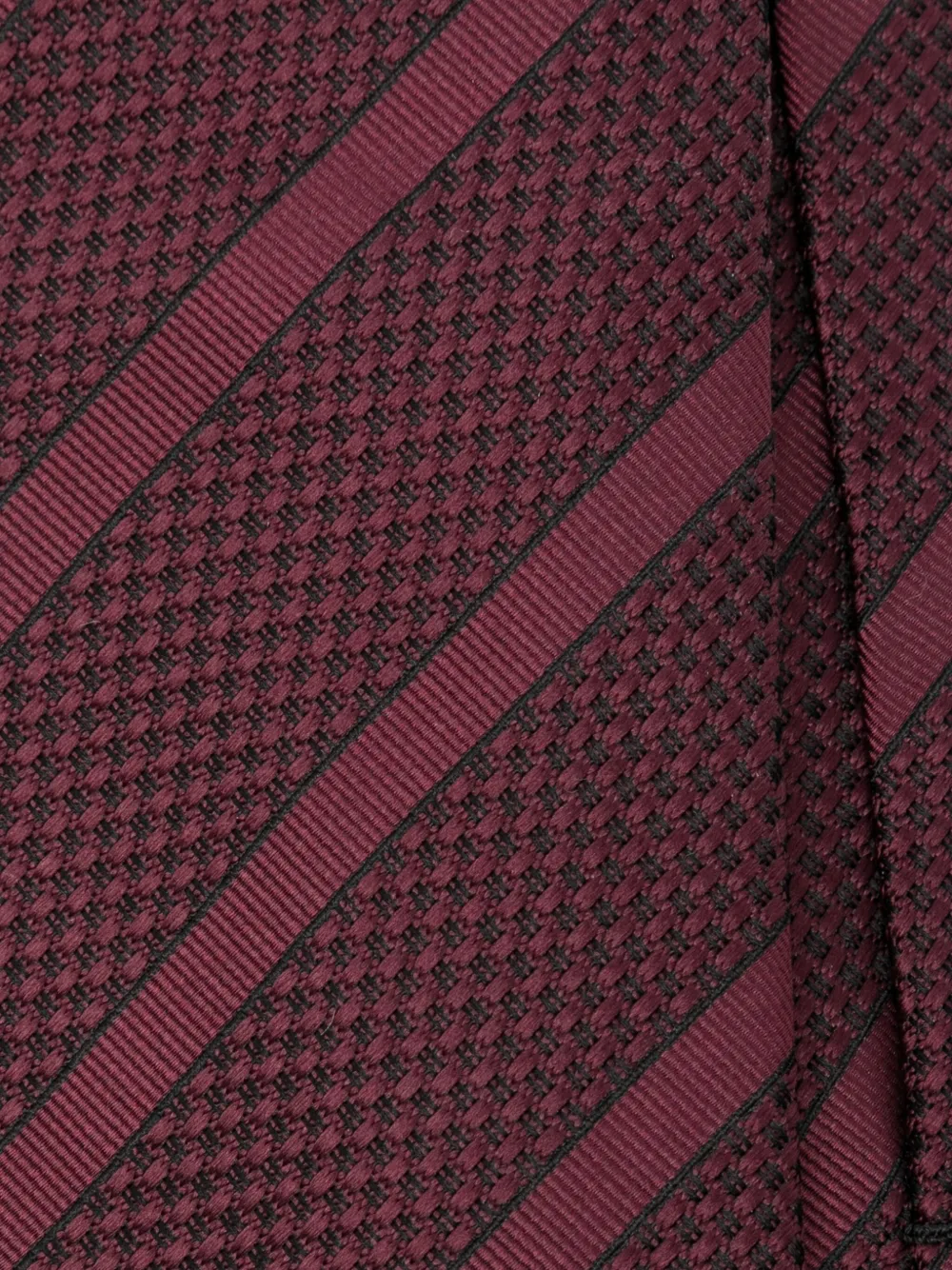 TOM FORD Zijden stropdas met geometrisch patroon - Rood