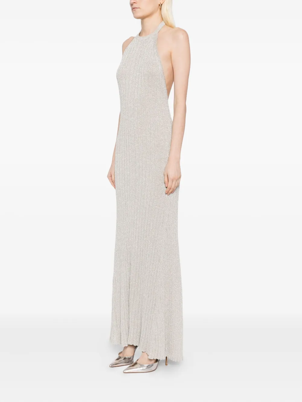 TOM FORD Metallic jurk Beige