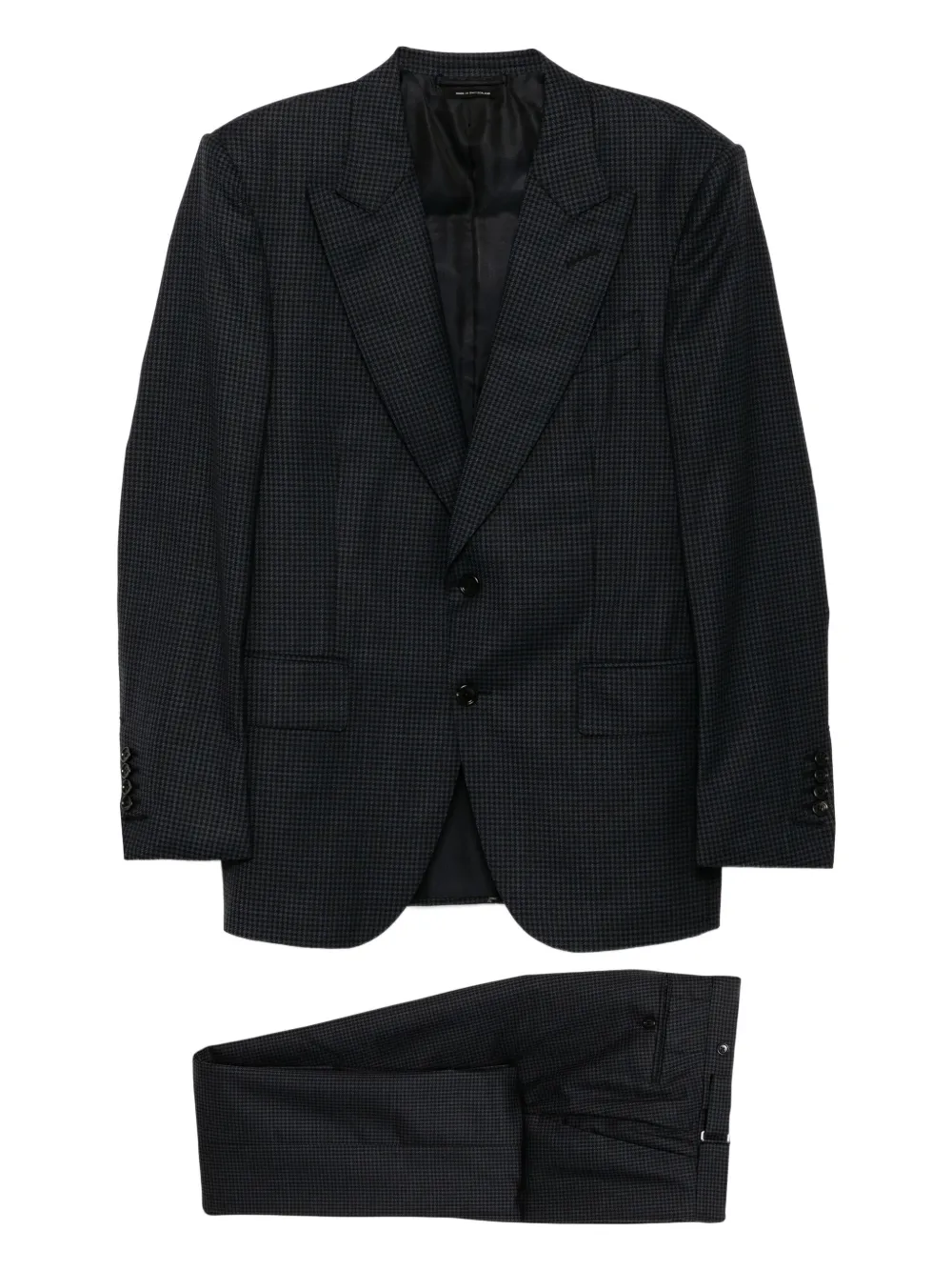 TOM FORD チェック シングルジャケット - ブルー TOM FORD チェック シングルジャケット - ブルー