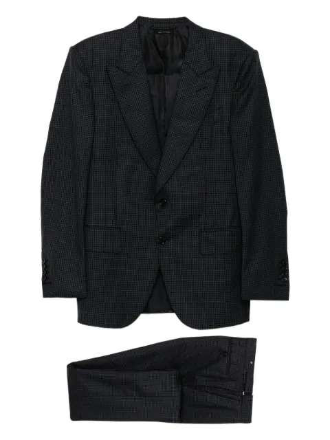 TOM FORD single breasted checked-print blazer 