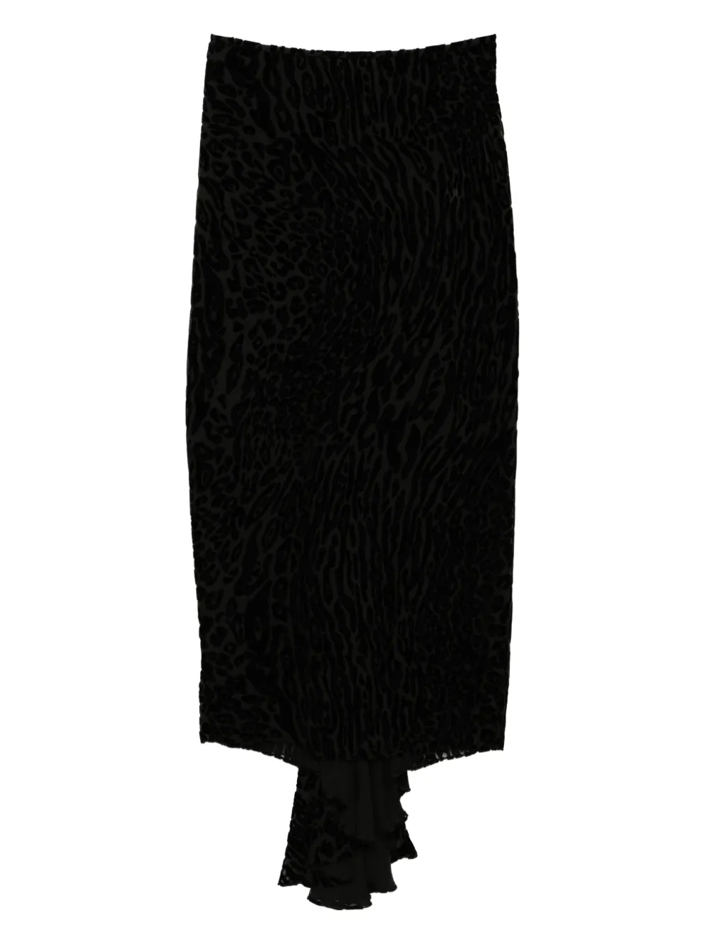 TOM FORD leopard-print velvet skirt | Black | Image 1