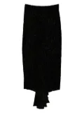 TOM FORD leopard-print velvet skirt - Black
