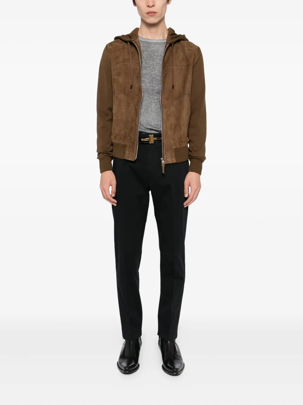 TOM FORD Broek met toelopende pijpen Zwart