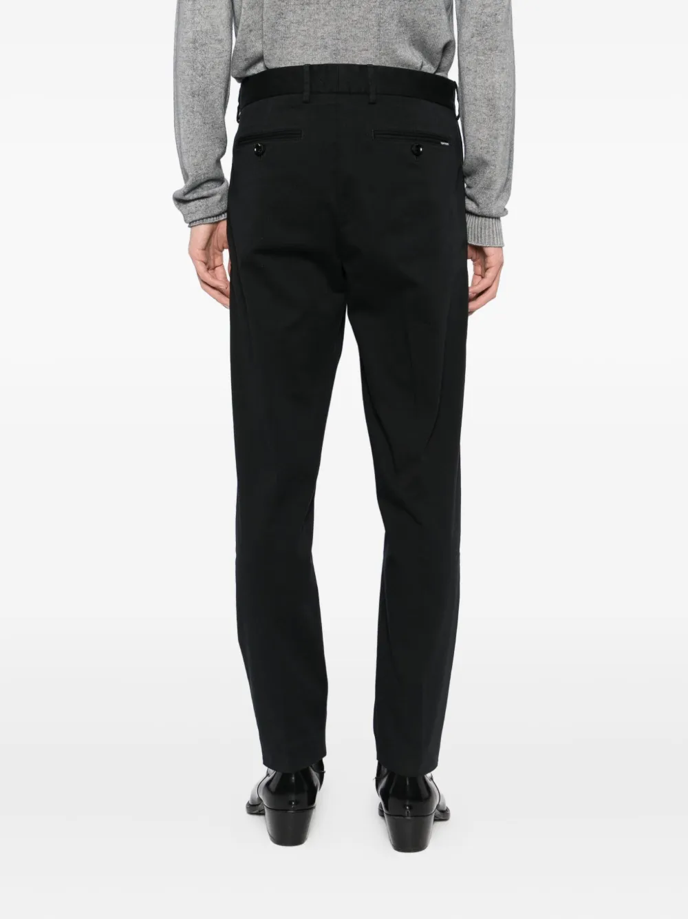 TOM FORD Broek met toelopende pijpen Zwart