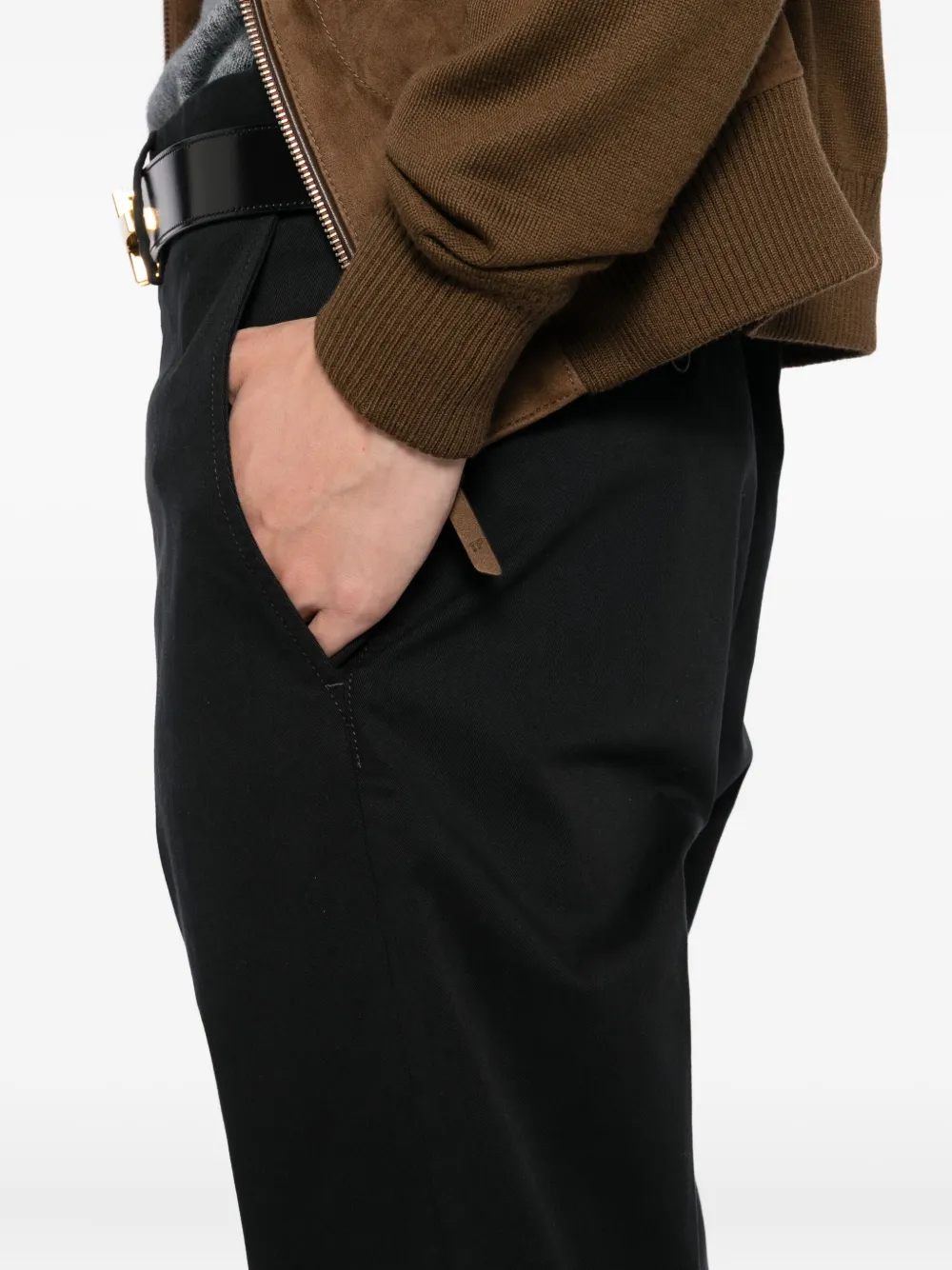 TOM FORD Broek met toelopende pijpen Zwart
