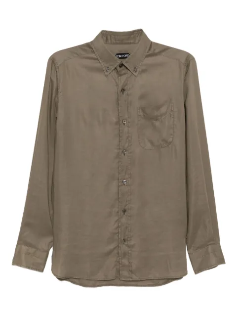 TOM FORD gabardine slim-fit shirt