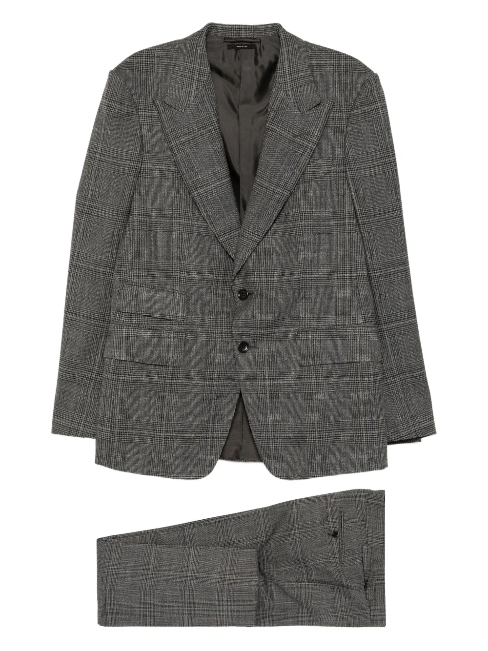 TOM FORD チェック シングルスーツ - グレー TOM FORD チェック シングルスーツ - グレー