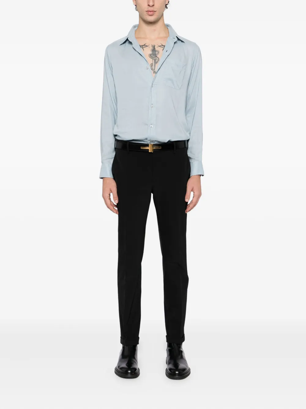 TOM FORD Getailleerd overhemd - Blauw