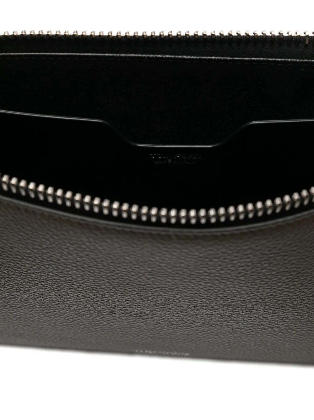 Tom Ford Calf Leather Clutch Bag In Brown