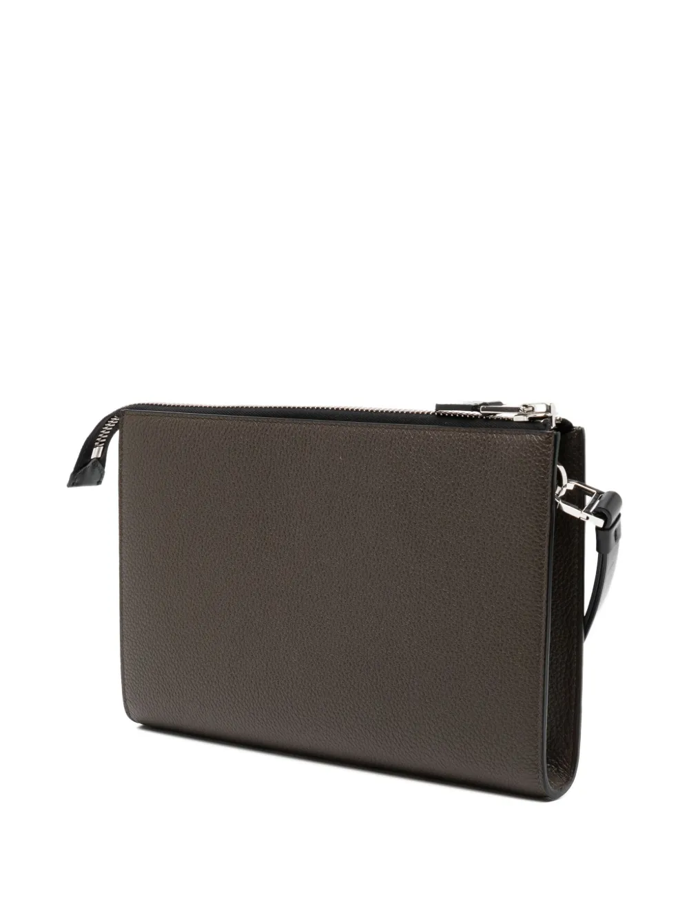 Tom Ford Calf Leather Clutch Bag In Brown