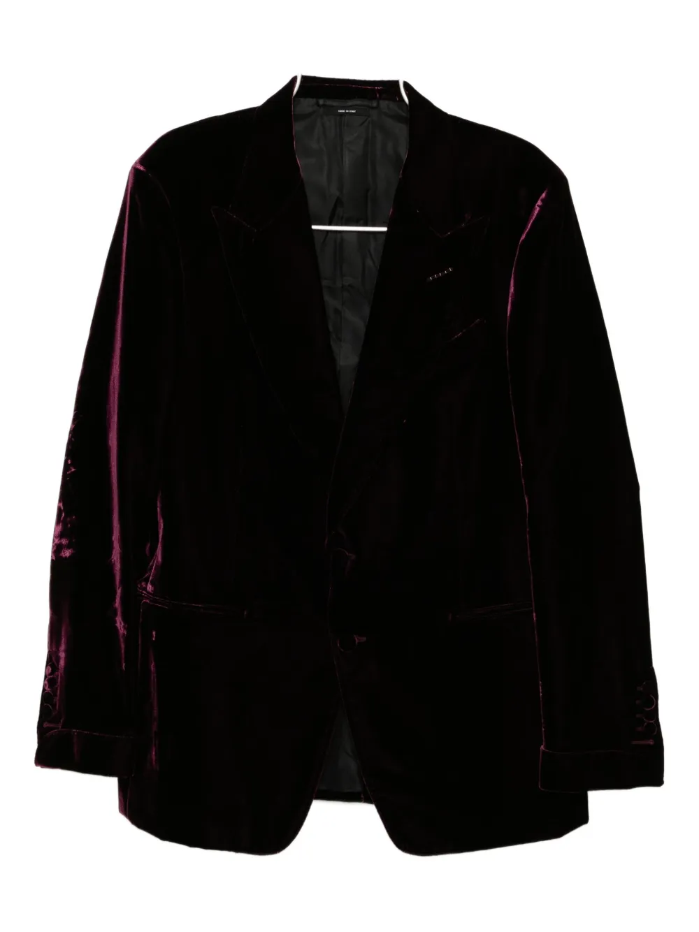 Tom Ford Shelton Cocktail Blazer In Burgundy
