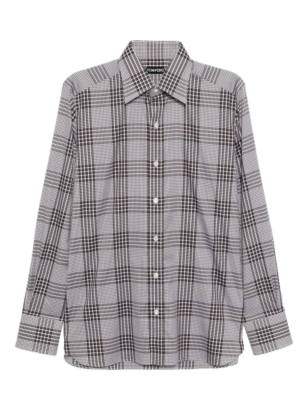 TOM FORD plaid cotton shirt | Brown | Image 1