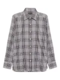 TOM FORD plaid cotton shirt - Brown
