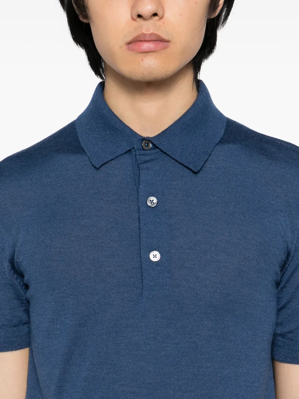 TOM FORD Gebreid poloshirt Blauw