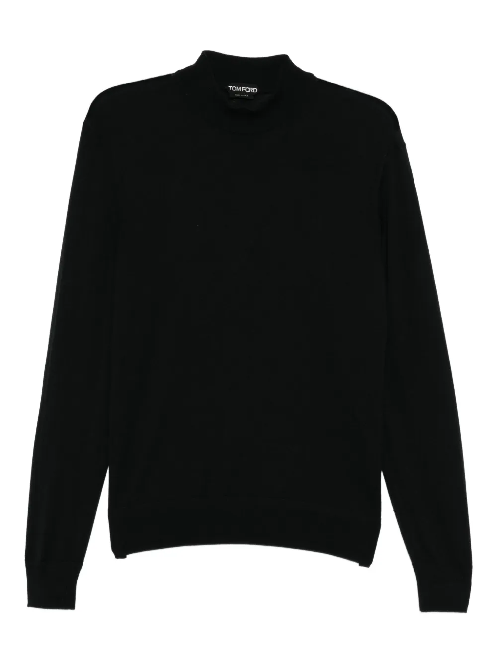 TOM FORD توب صوف منسوج | أسود | Image 1