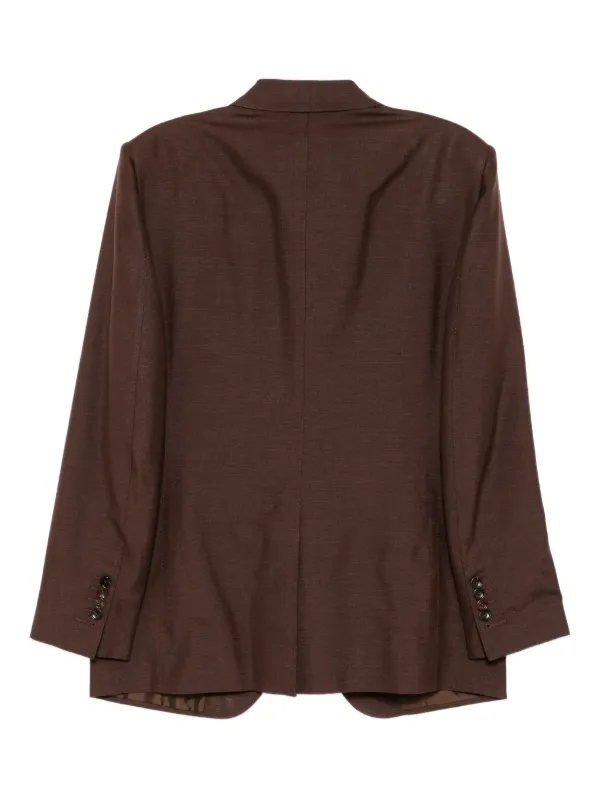 TOM FORD Silk single-breasted Suit | Brown | FARFETCH