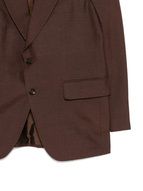 TOM FORD Silk single-breasted Suit | Brown | FARFETCH