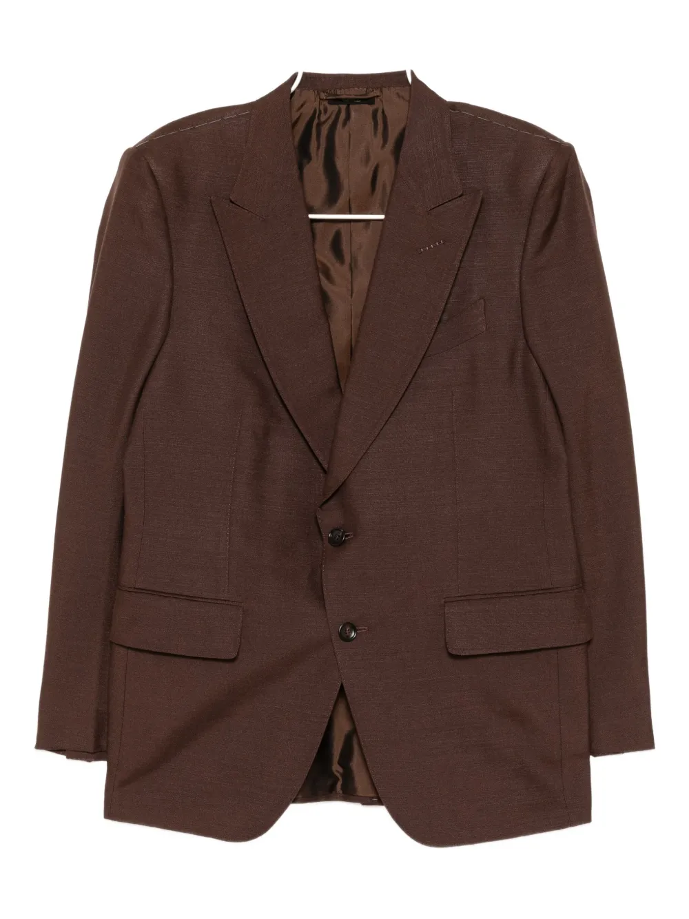 TOM FORD silk single-breasted suit | Brown | Image 1