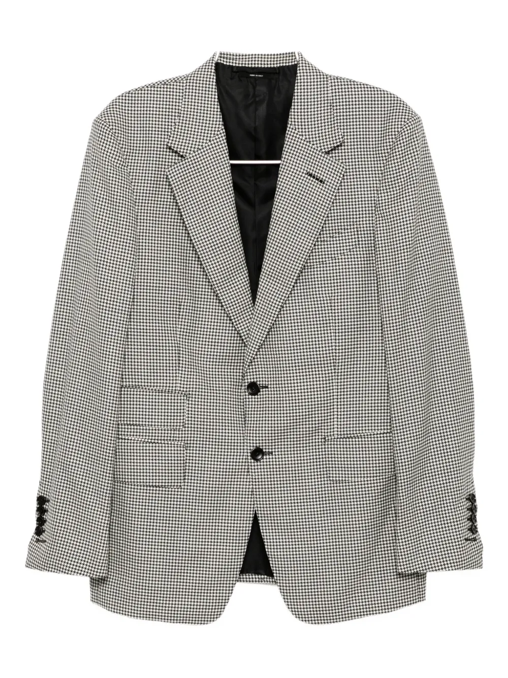 Tom Ford Dogtooth-pattern Suit In Black