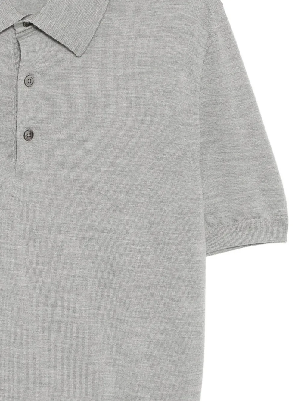 Tom Ford Mélange-effect Polo Shirt In Gray