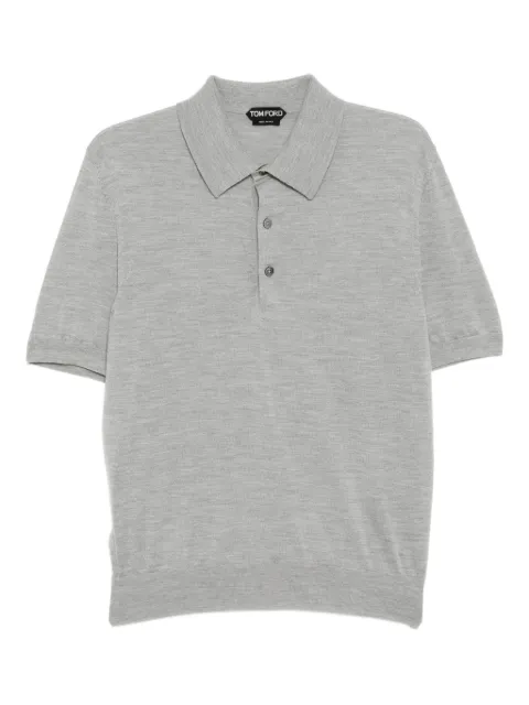TOM FORD mélange-effect polo shirt 