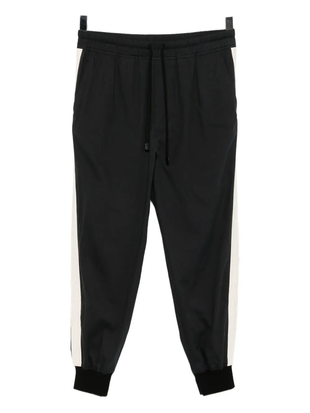 Tom Ford Contrast-color Trousers In Black