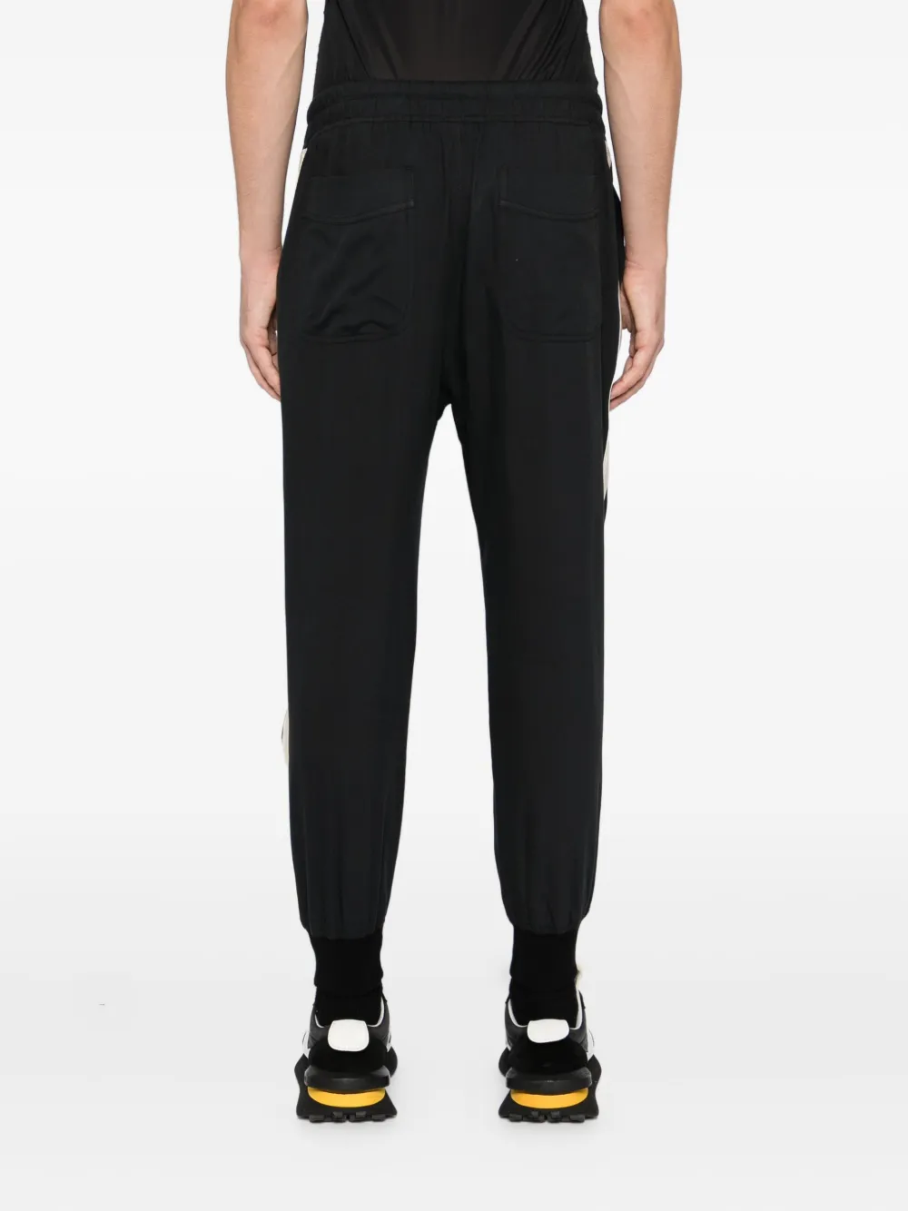 Tom Ford Contrast-color Trousers In Black
