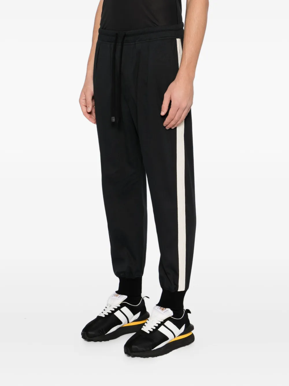 Tom Ford Contrast-color Trousers In Black