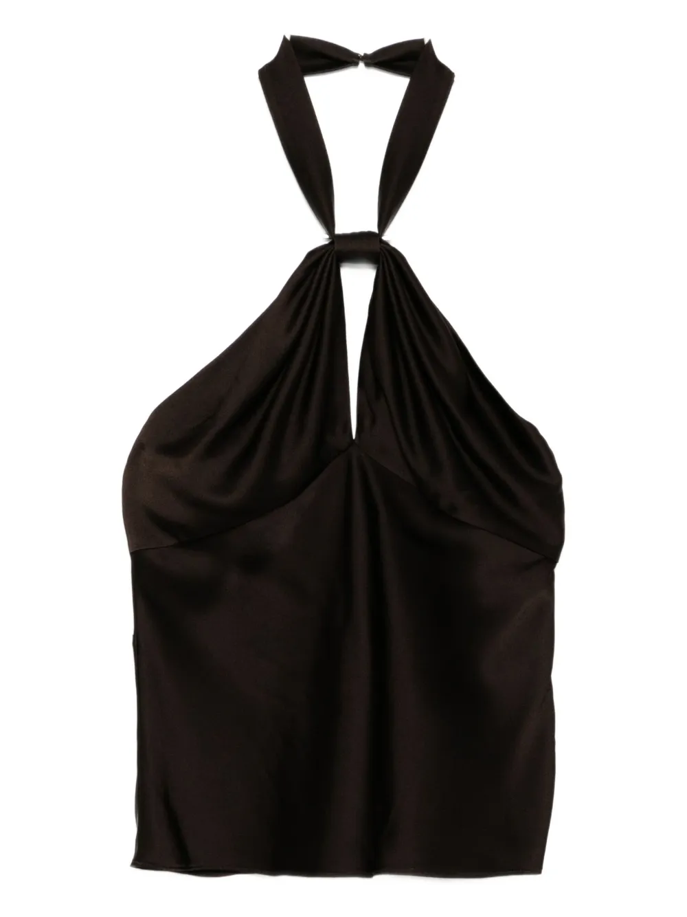 Tom Ford Silk Top In Brown