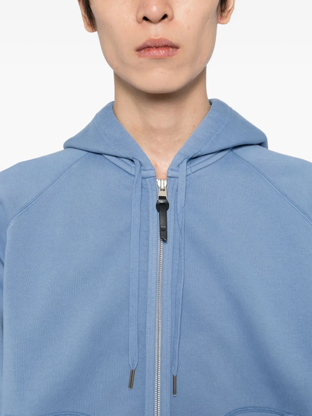 TOM FORD Sweater met capuchon en rits Blauw