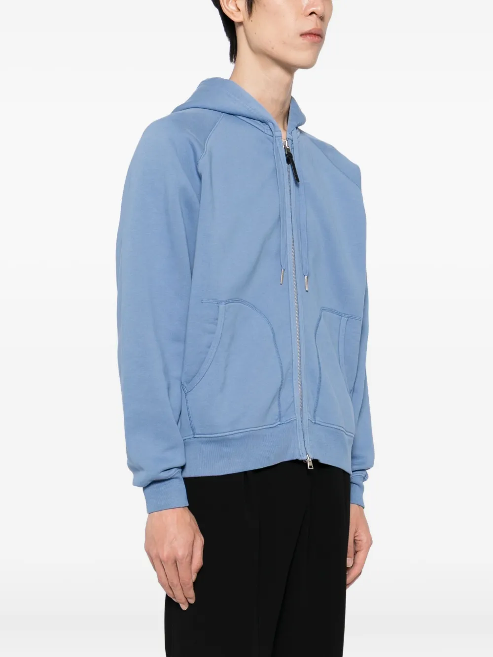 TOM FORD Sweater met capuchon en rits Blauw