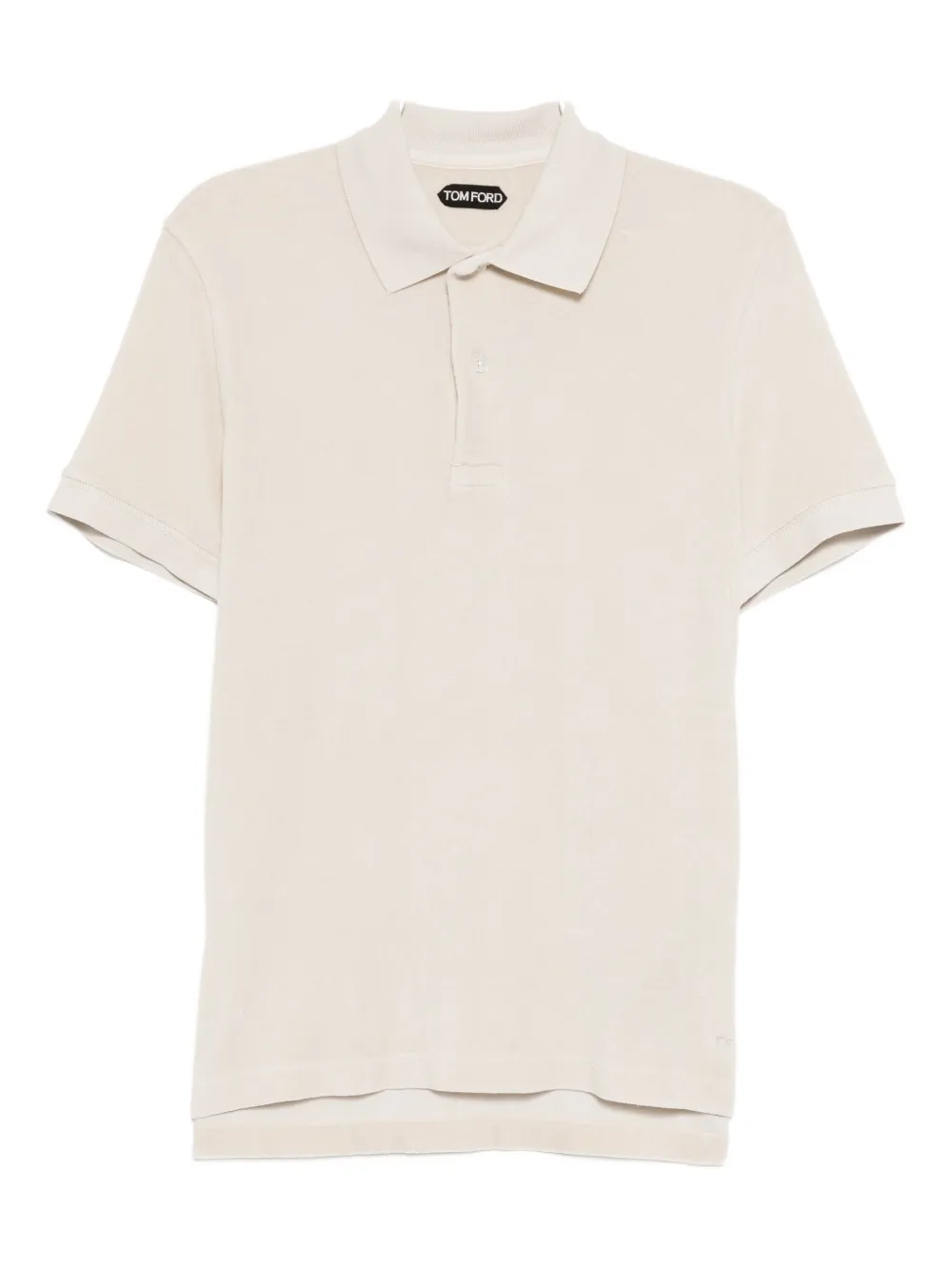 Tom Ford Towelling Polo Shirt In Neutral