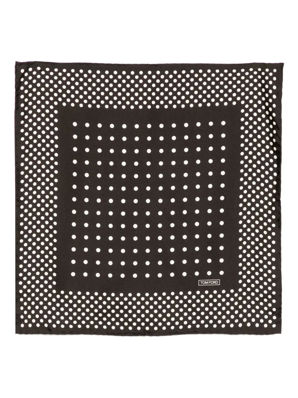 TOM FORD Polka dot pocket square | Black | Image 1