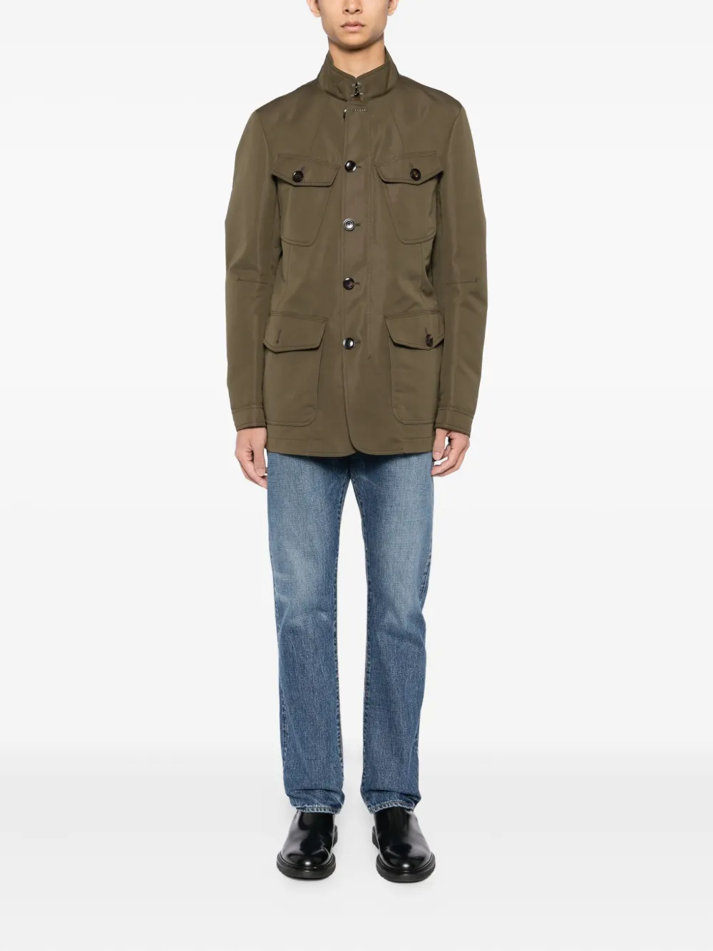 TOM FORD Legerjack met vier zakken Groen