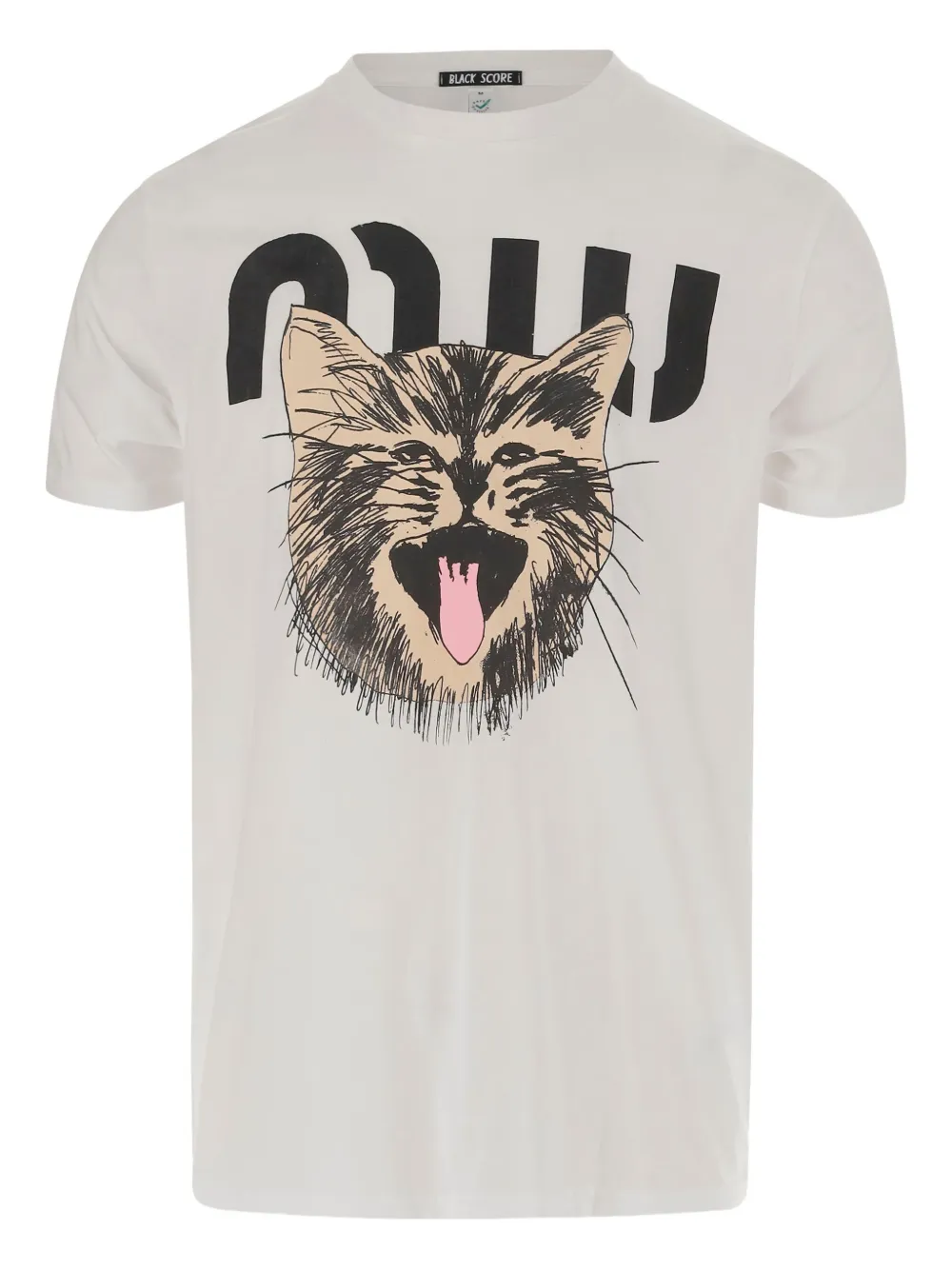 Black Score T-shirt met logoprint Wit