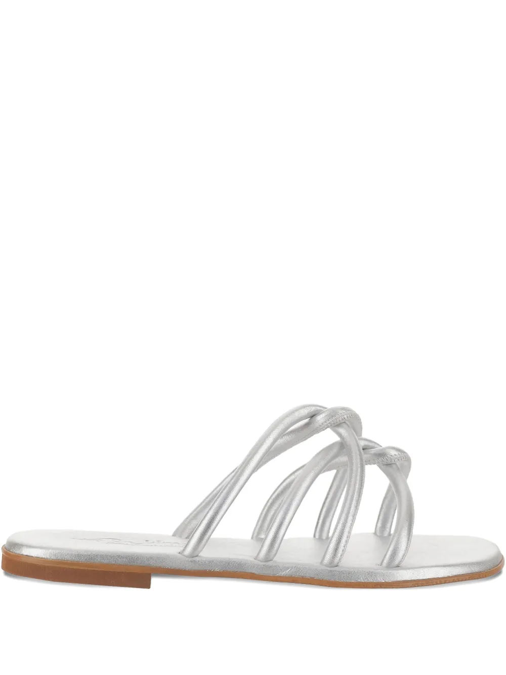 Kimaï leather flat sandals Grey