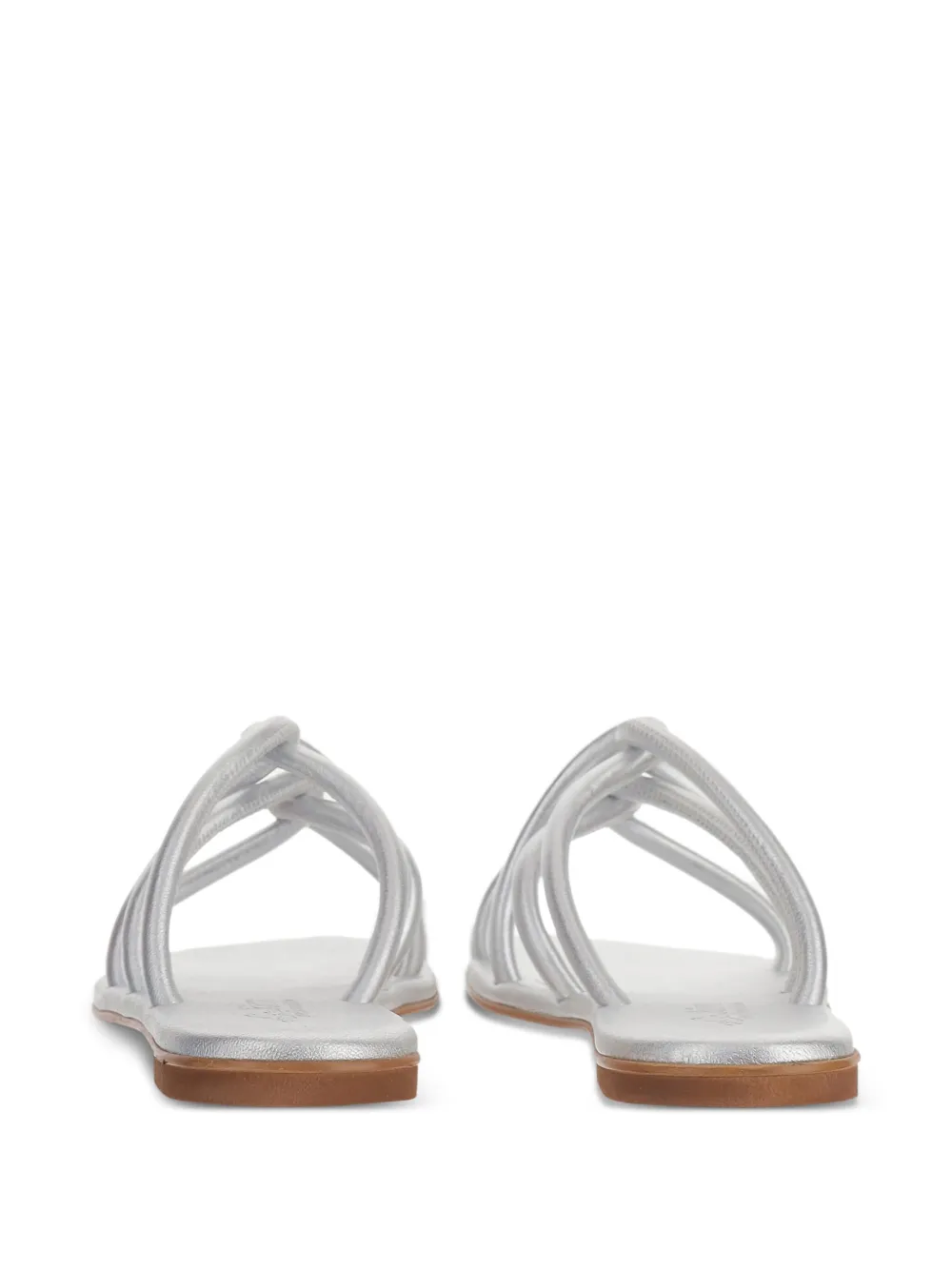 Kimaï leather flat sandals Grey